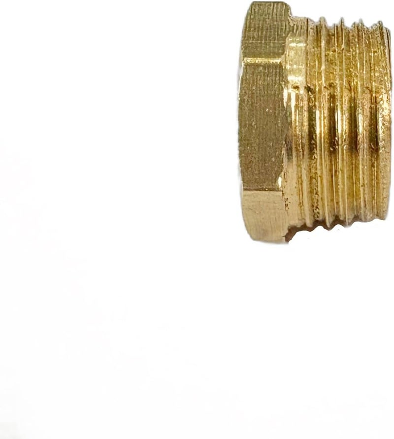 JENSWILL 3/8" NPT Male x 1/4" NPT Female Brass Reducer Hex Bushing Threaded Pipe Fitting Reducing Adapter Pack of 2 - Image 3